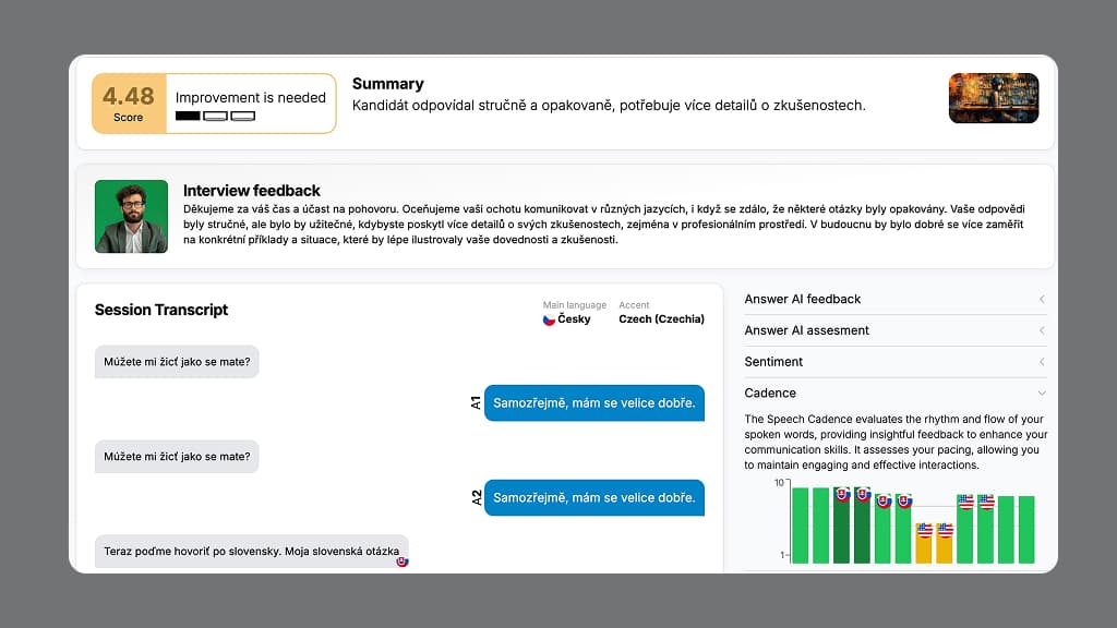 Result page