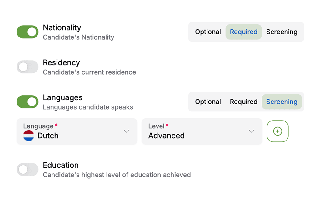 Form-based pre-screening