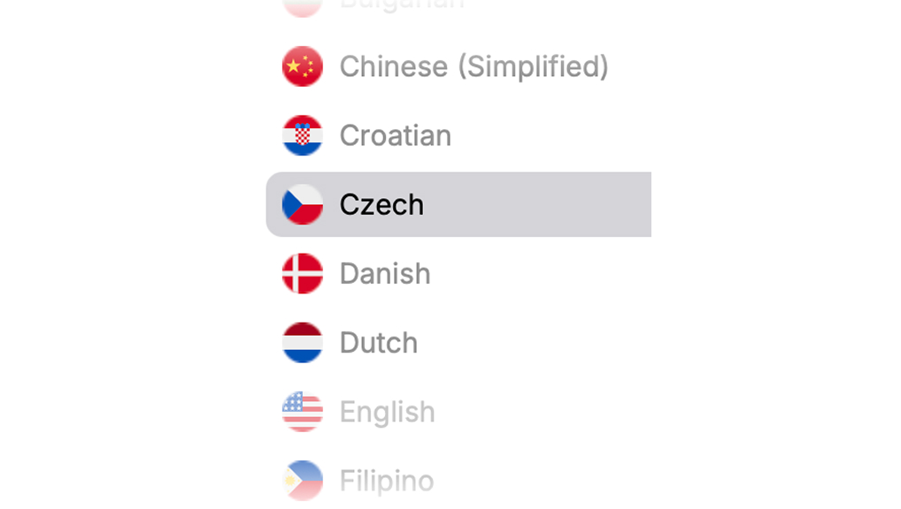 Multiple languages
