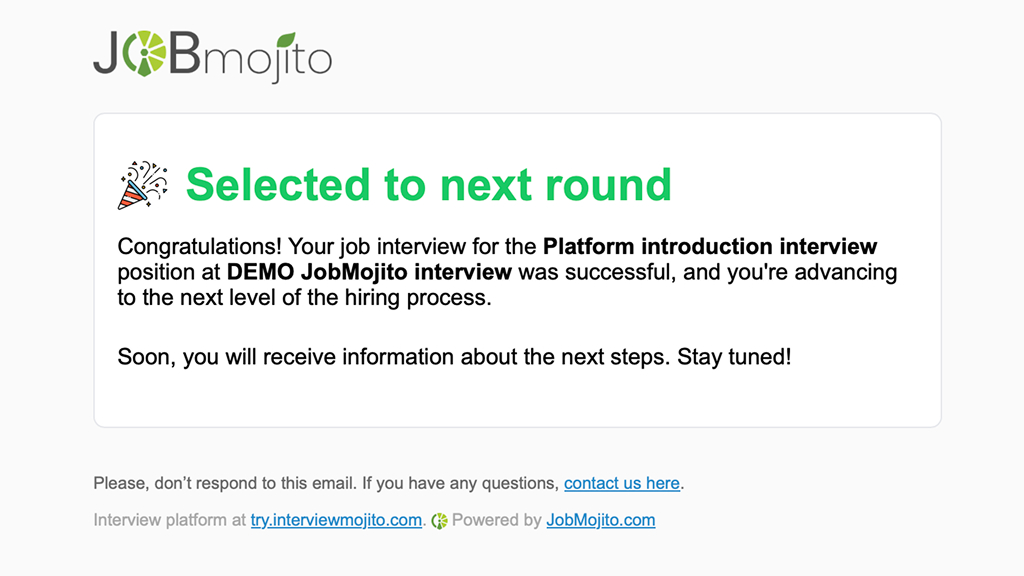 Automated candidate notifications