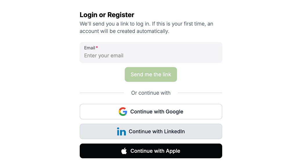 Candidate registration flow
