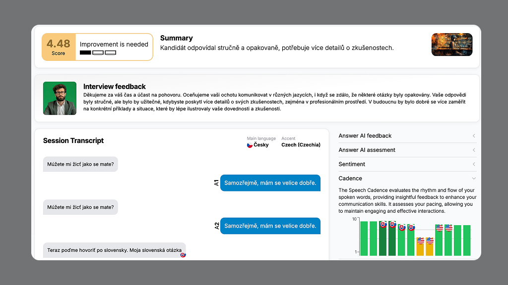 Result page